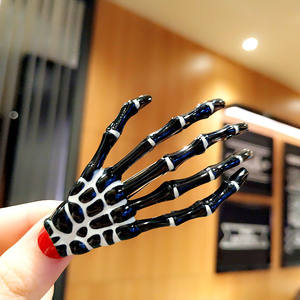 Horquilla de hueso de mano de calavera para Halloween, pinza lateral de garra fantasma, accesorios para el cabello, horquillas de lazo de fiesta, Clip para el cabello de Festival - Product Image 6