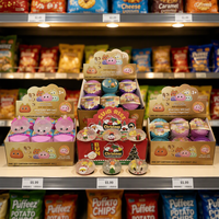 Boîte surprise de Noël anti-stress, jouet à presser en forme de boulette de fruits en TPR, jouet souple en forme de boulette de vaseline pour cadeau de Noël