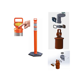 Delineador de Seguridad de Tráfico de energía <span class=keywords><strong>solar</strong></span> caliente Poste Delin flexible Reflectante Durable PE Conos de Seguridad de Tráfico Poste delineador - Product Image 2