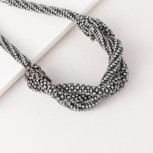 قلادة كايمي <span class=keywords><strong>2026</strong></span> العصرية، مجوهرات شعبية بتصميم عتيق متعدد الطبقات، سلسلة معدنية ملفوفة مع خرز، قلادة ماسية، إكسسوارات - Product Image 6