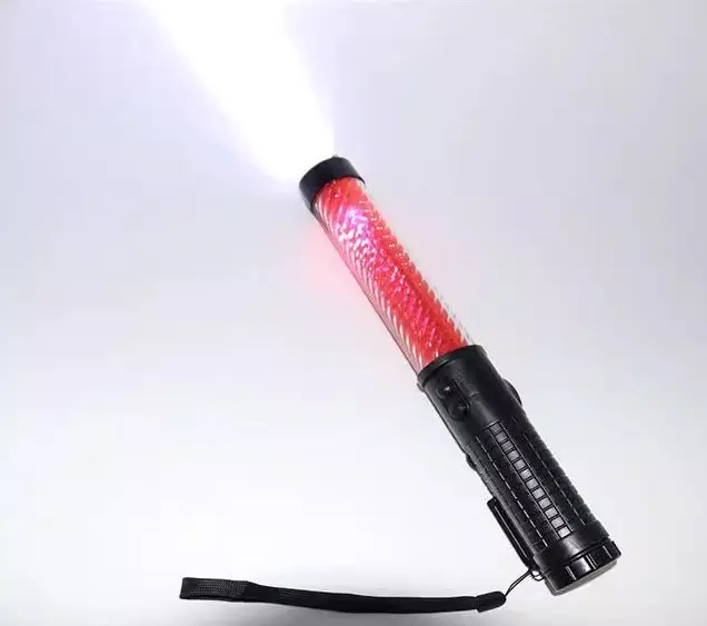 PVC Pin hoạt động giao thông Baton Red Blue LED nhấp nháy an ninh Baton