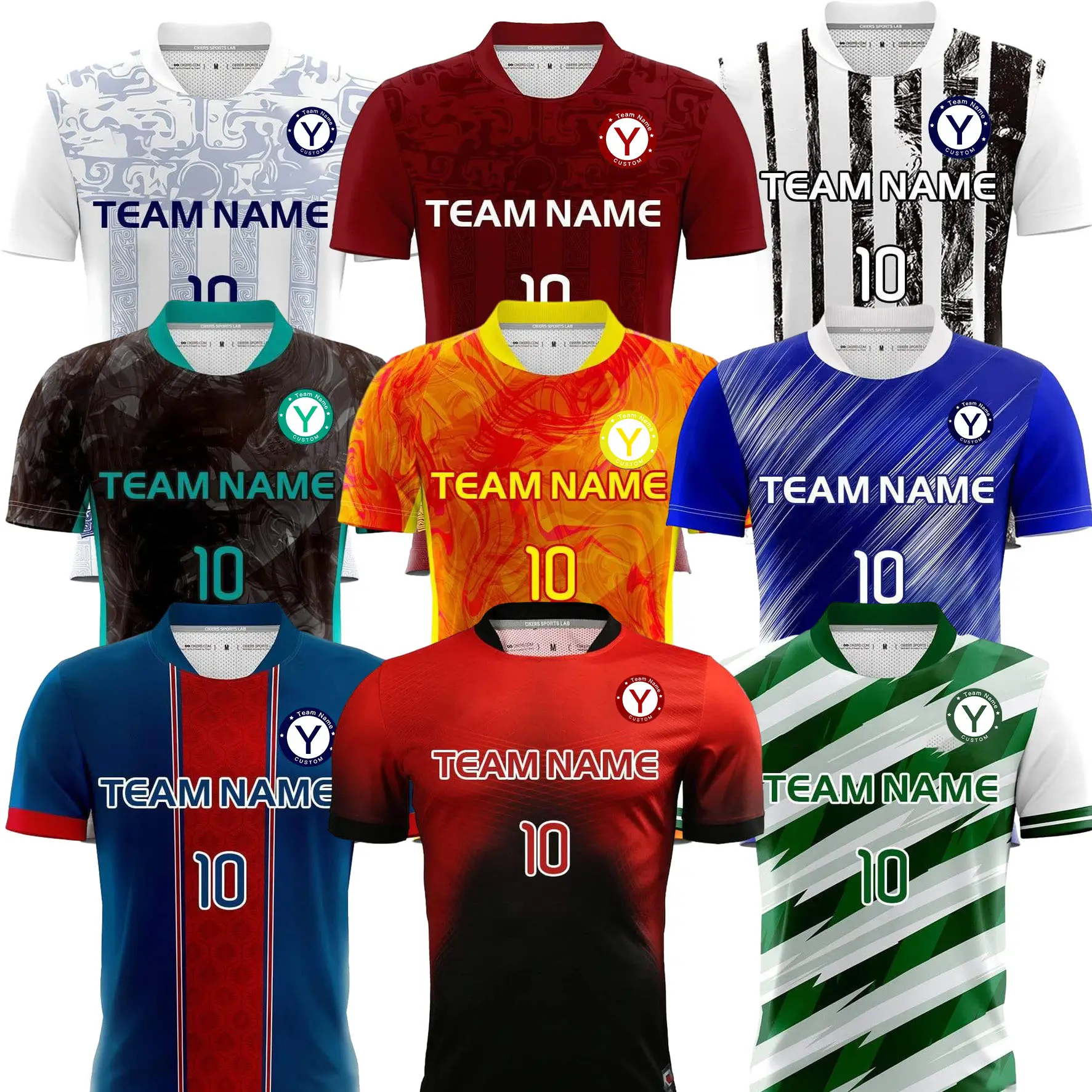 Hochwertige schnell trocknende Fußball tragen Thailand T-Shirts Uniform Team Fußball Trikot Sublimation Fußball Trikot Männer