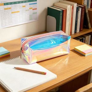 Wholesale TPU Cosmetic <b>Bag</b> <b>Transparent</b> Waterproof Holographic Laser Finish Portable Travel <b>Makeup</b> Pouch with Custom Logo - Product Image 4