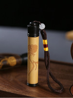 Tube d'encens en bambou carbonisé, porte-cure-dents en bambou massif, boîte de rangement zen style Wabi-sabi pour hôtel et salon de thé