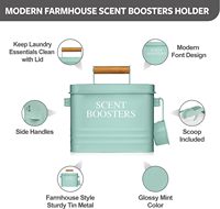 Booster de parfum pour lessive en métal de ferme moderne Distributeur de perles Conteneur de stockage à la menthe Scoop Buanderie peu encombrante
