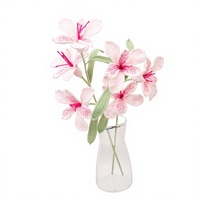 Bunga Rajutan Tangan dari Benang Wol, Bunga Buatan Grosir, Bunga Sakura, Poinsettia, Berbagai Cabang Bunga, Pilih Sesuai Keinginan; Sempurna