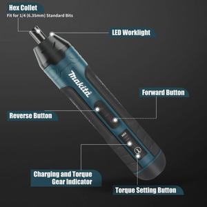 Avvitatore Elettrico Senza Fili Makita Brushless 1300mAh Ricaricabile con Custodia Regolabile Trapano Multifunzione per Smontaggio - Product Image 5