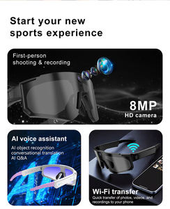 แว่นตาอัจฉริยะสำหรับปั่นจักรยาน M95 AI กล้อง 8MP HD แปลภาษาด้วย AI โทรผ่านบลูทูธ บันทึกวิดีโอ ขับขี่กลางแจ้ง แว่นตาอัจฉริยะสำหรับเล่นกีฬา - Product Image 4