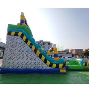 Castillo inflable de doble carril para niños con tobogán acuático inflable y piscina. - Product Image 6