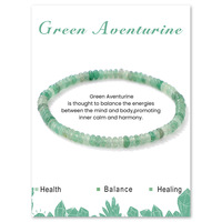 Bracelet élastique en pierres naturelles avec carte, œil de tigre, quartz rose, bracelets de guérison en cristal pour femmes et hommes