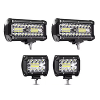 Nouveaux mini projecteurs de travail LED laser 4 pouces 4000lm blanc/jaune doré étanches 12V 60W pour véhicules, voitures, camions, tracteurs