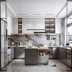 Mueble <span class=keywords><strong>de</strong></span> Cocina Personalizado para Toda la Casa, <span class=keywords><strong>Isla</strong></span> Multifuncional con Botellero, Soporte para Copas, Enfriador <span class=keywords><strong>de</strong></span> Vino, Madera Maciza <span class=keywords><strong>de</strong></span> Roble Moderna Resistente al Agua - Product Image 2