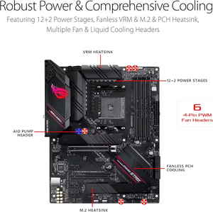 เมนบอร์ดเกมมิ่งระดับเรือธง ATX AM4 รองรับการโอเวอร์คล็อก Strix B550-E ความเร็วเฟรมสูง สำหรับพีซี คอร์ ดับเบิ้ล เมมโมรี่ แชนแนล - Product Image 3