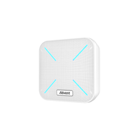 Sonnette sans fil avec lumière dynamique, alimentation DC / Type C, sonnette à piles avec bouton poussoir cinétique