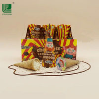 Biscuits Halal Croustillants et Sucrés Marron, Grande Taille, Vente Chaude, Fourniture Directe Usine, Cornets de Crème Glacée au Chocolat, Marque Personnalisée, Pour Enfants, 12 Pièces