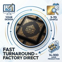 Cartes à Jouer OEM Noires Personnalisées avec Logo Doré en Relief, Finition Brillante, Jeu de Cartes Vierge Imprimé avec Boîte