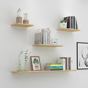 <b>Wall</b> <b>Mounted</b> Solid Wood <b>Shelf</b> Rectangle Durable For Home Storage Organization - Product Image 4