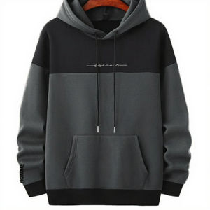 Sweat à capuche 100% coton pour hommes automne hiver coupe ample dessin animé imprimé survêtement en gros - Product Image 3