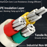 Câble d'alimentation YJLV en aluminium isolé XLPE, gaine PVC, basse tension, pour installation souterraine, 4 conducteurs