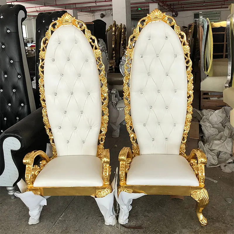 Dubai cadeira de casamento redonda, cadeira barata king throne cadeiras de luxo de madeira para festa de eventos móveis