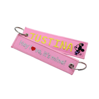 Porte-Clés Brodé Personnalisé « Flight » avec Logo, Étiquette Clé Tissée sur Mesure, Chaînes à Clés en Tissu, Étiquette de Marque Tissée, Vente en Gros