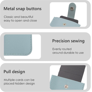 Cartera con tarjetero RFID compacto para mujer, Funda clásica de viaje de negocios con forro de PVC, monedero corto para mujer, novedad - Product Image 2