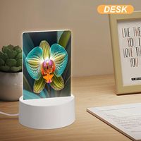 Lampe de nuit créative en acrylique avec impression 3D UV, lumière chaude, lampe de table LED pour la maison, idéal comme cadeau