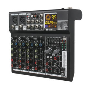 Console <span class=keywords><strong>de</strong></span> <span class=keywords><strong>mixage</strong></span> professionnelle à faible bruit, 8 canaux, DSP EQ, châssis métallique, pour diffusion en direct, karaoké, mariage - Product Image 3