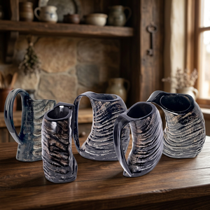 Vente en gros de mugs en corne de viking de haute qualité B.S INTERNATIONAL, écologiques, recyclables, légers, avec couvercle en corne de bœuf et bambou, pour le camping - Product Image 2