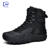 Grande taille imperméable à l'eau Sport de plein air respirant semelle antidérapante uniforme désert de sable chaussures de randonnée bottes tactiques