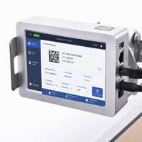 专业级 TIJ 2.5 在线打印机 T110-M 工业编码解决方案，带实时数据库，适用于生产线