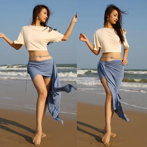 Dpwn999 caliente árabe Sexy traje de <span class=keywords><strong>danza</strong></span> del vientre Tribal gitano círculo falda conjunto trajes de baile traje Top sujetador cadera bufanda falda OEM - Product Image 5