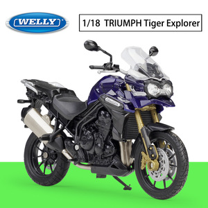 Welly-modelo <span class=keywords><strong>Tiger</strong></span> <span class=keywords><strong>Explorer</strong></span> a escala 1/18 para motocicleta, modelo de aleación fundida, Vintage - Product Image 2