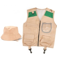 Ensemble de jeu d'exploration en plein air pour enfants : Gilet et chapeau d'aventurier pour le cosplay et les jeux de rôle