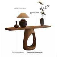 Bureau d'entrée en bois massif-Table de hall d'entrée modèle design-Nouvelle table de point focal de style chinois-Table d'appoint artistique