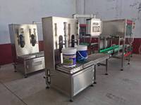 Pesadora y Dosificadora de Doble Cabezal con Pantalla Táctil PLC de 1 a 50 kg para Líquidos y Pastas en Envases de Cubeta