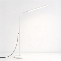 Lampe de sol LED à télécommande 12W 600lm, 2 températures de couleur réglables, lampe de lecture sur pied à col de cygne, 12V, intensité variable, CRI 80