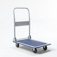 Carretilla de Plataforma Plegable con Capacidad de Carga de 150 kg, Carro de Plataforma Resistente para Transporte de Carga en Almacenes