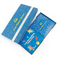 Cartes de jeu en papier écologiques durables imprimées sur mesure avec boîte à couvercle et base pour enfants - Personnalisables
