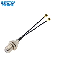 1 à 2 câble répartiteur 1 X F mâle/femelle à 2 X U.fl RF1 RF4 RF femelle RF1.13 RG178 câble extension d'antenne cavalier Pigtail