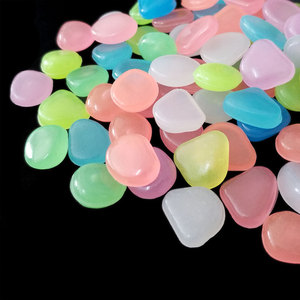 Pedras Luminosas para Paisagismo de Aquários, Vasos de Jardim e Decoração de Aquários, Seixos Coloridos de Resina, Pedras Fluorescentes - Product Image 1