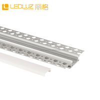Profilé en aluminium encastré pour éclairage LED encastré dans le plâtre sans cadre de 12,5 mm pour éclairage d'ambiance de plafond