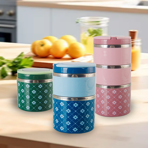 Bán Buôn Tùy Chỉnh Đồ Dùng Nhà Bếp 1/2/3 Tầng Bento Hộp Cho Trẻ Em Người Lớn Vòng Rò Rỉ Bằng Chứng Thép Không Gỉ Hộp Ăn Trưa Với Kín Nắp - Product Image 5