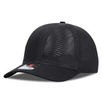 Topi Baseball Vintage 6-Panel Custom Original Mesh, Snapback, Dapat Disesuaikan, Hitam, Bernapas, Streetwear, Olahraga Luar Ruangan