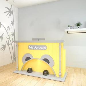 Encantador Escritorio de recepción de superficie lacada, estilo de barra pequeña de moda, ahorro de espacio, contador de caja registradora para tienda de mascotas, tienda de ropa - Product Image 5