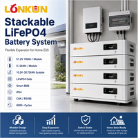 Module de batterie domestique Longkun 5 kWh LiFePO4 48 V 51,2 V, système de stockage d'énergie solaire extensible