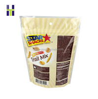 Logo personnalisé imprimé sur mesure pour sachet debout multicouche PET+PE avec fermeture éclair pour l'emballage de noix, d'arachides, de noix de cajou et d'épices