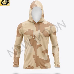 เสื้อฮู้ดแขนยาวผู้ชายแบบกำหนดเอง น้ำหนักเบา ระบายอากาศได้ดี UPF 50+ สำหรับตกปลา วิ่ง ป้องกันแสงแดด พร้อมหน้ากาก - Product Image 5