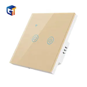 G-Tech plus WLAN Smart Light Switch Kapazitiver Touch-Schalter aus gehärtetem Glas für Smart-Home-Geräte