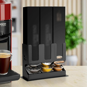 Estante Multifuncional para Bolsitas de Té y Cápsulas de Café, Dispensador Inclinado para Vasos de Papel, para Barra de Cafetería - Product Image 1